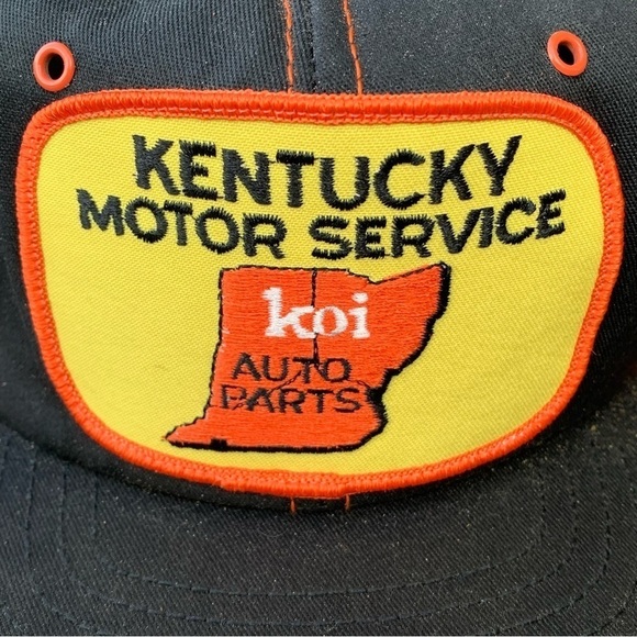 Vintage Kentucky Motor Service KOI Auto Part SnapBack Hat Patch Made in USA - Picture 2 of 7